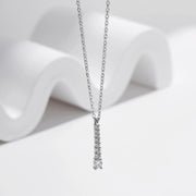 Silver Moissanite Necklace